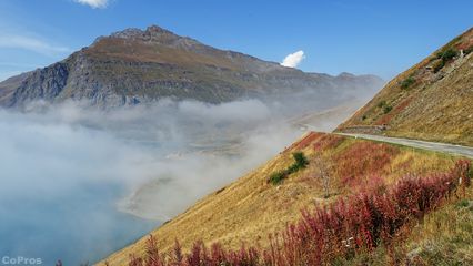 Col du Mont Cenis, im Nebel der Lac du Mont Cenis